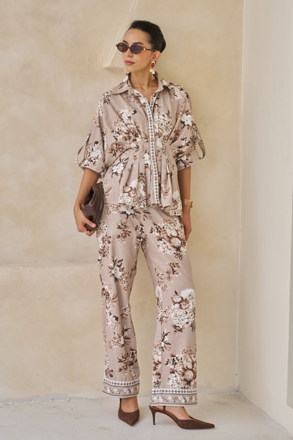 Chloe Peplum Top & Pants Set
