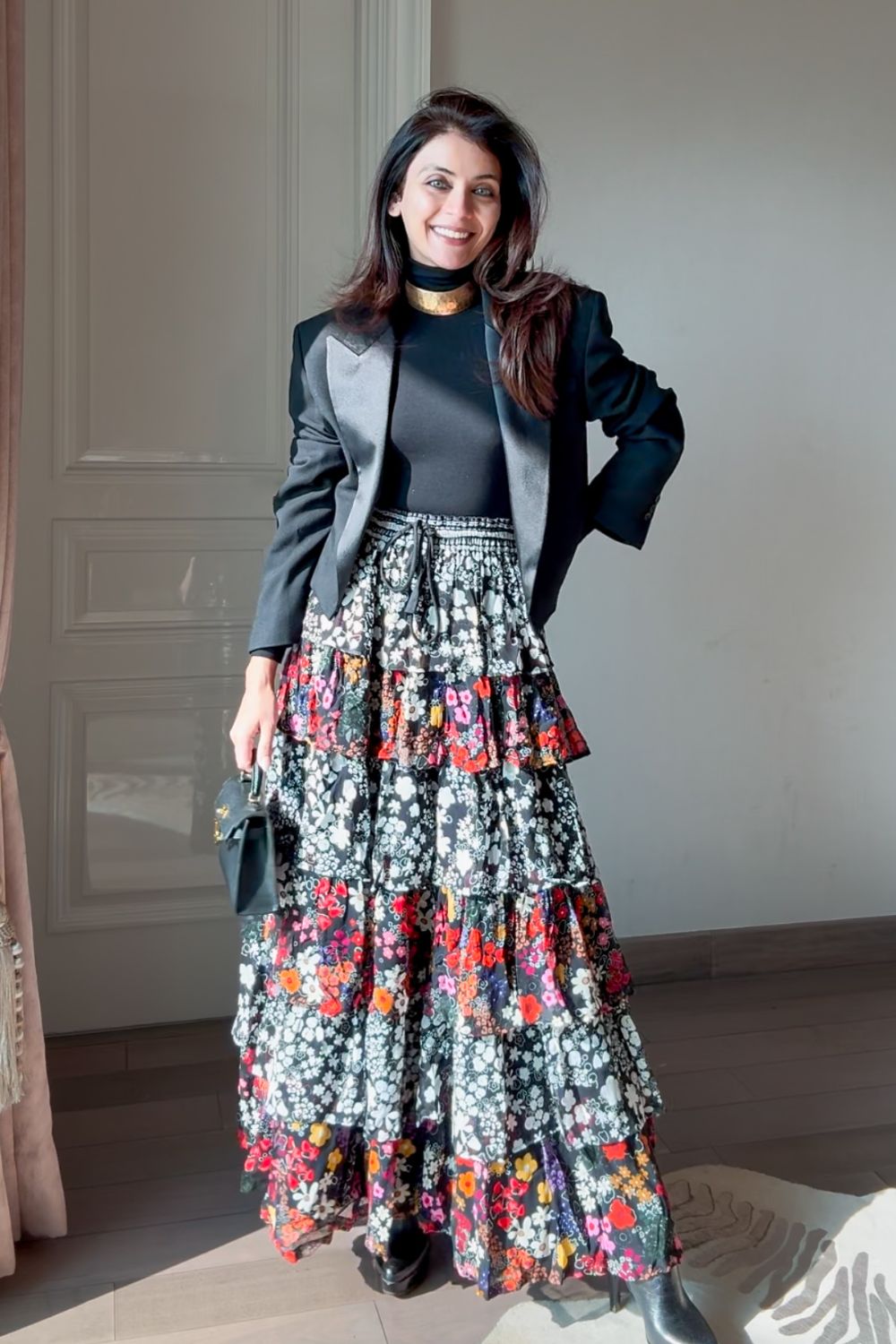Nriti Shah In Our Becca Ruffled Maxi Skirt