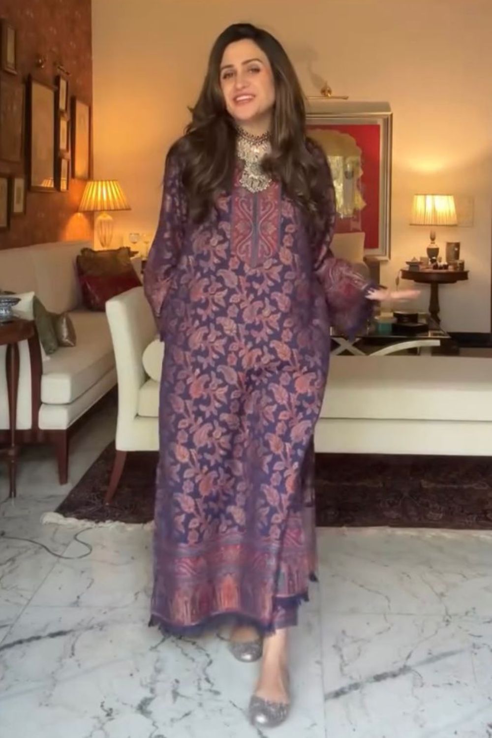 Mitali Wadhwa In Our Yana Kashmiri Shawl Kurta Set