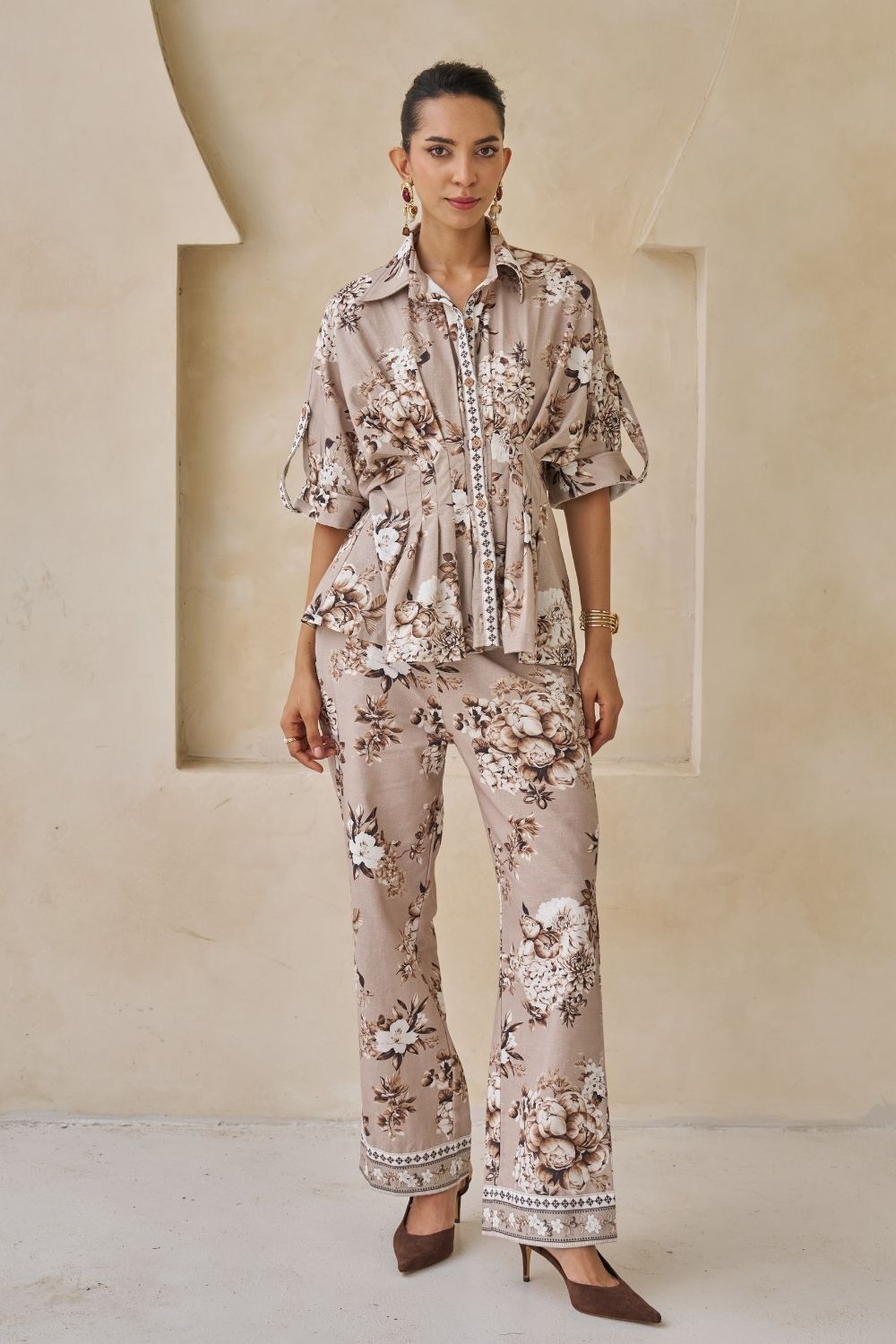 Chloe Peplum Top & Pants Set