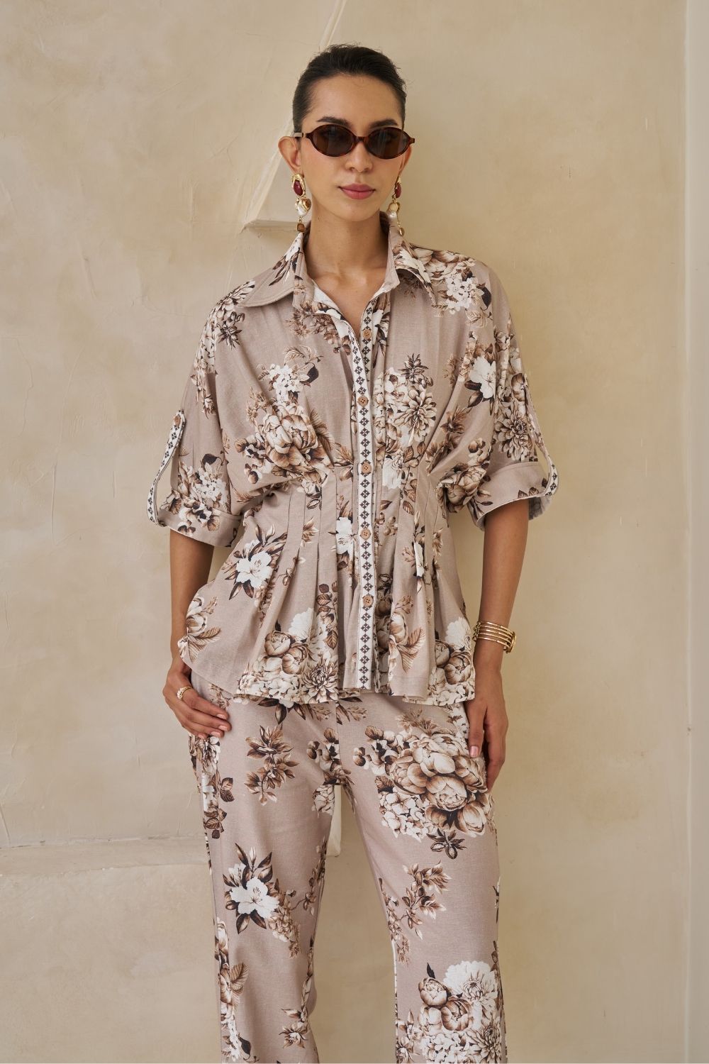 Chloe Peplum Top & Pants Set