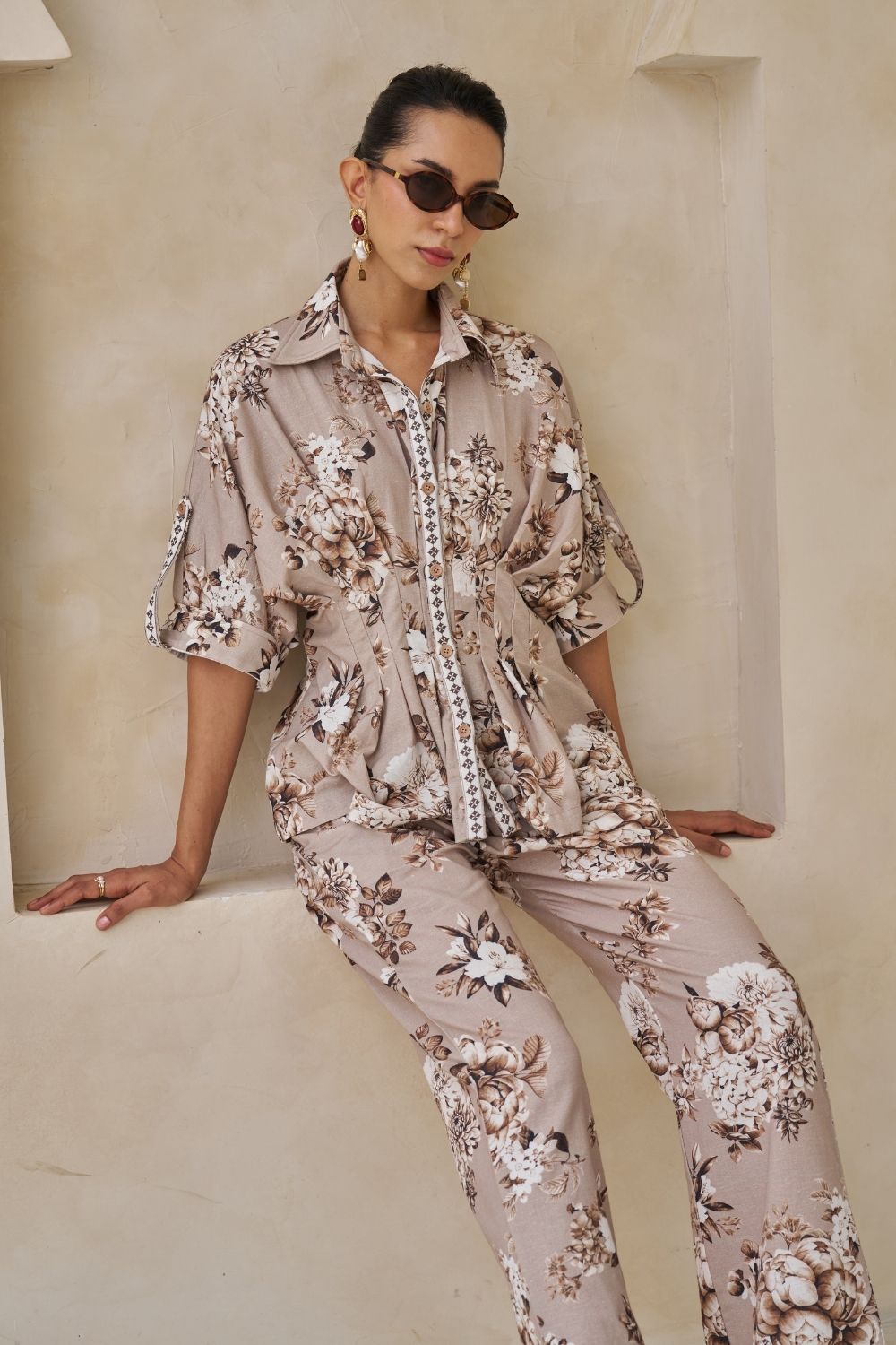 Chloe Peplum Top & Pants Set