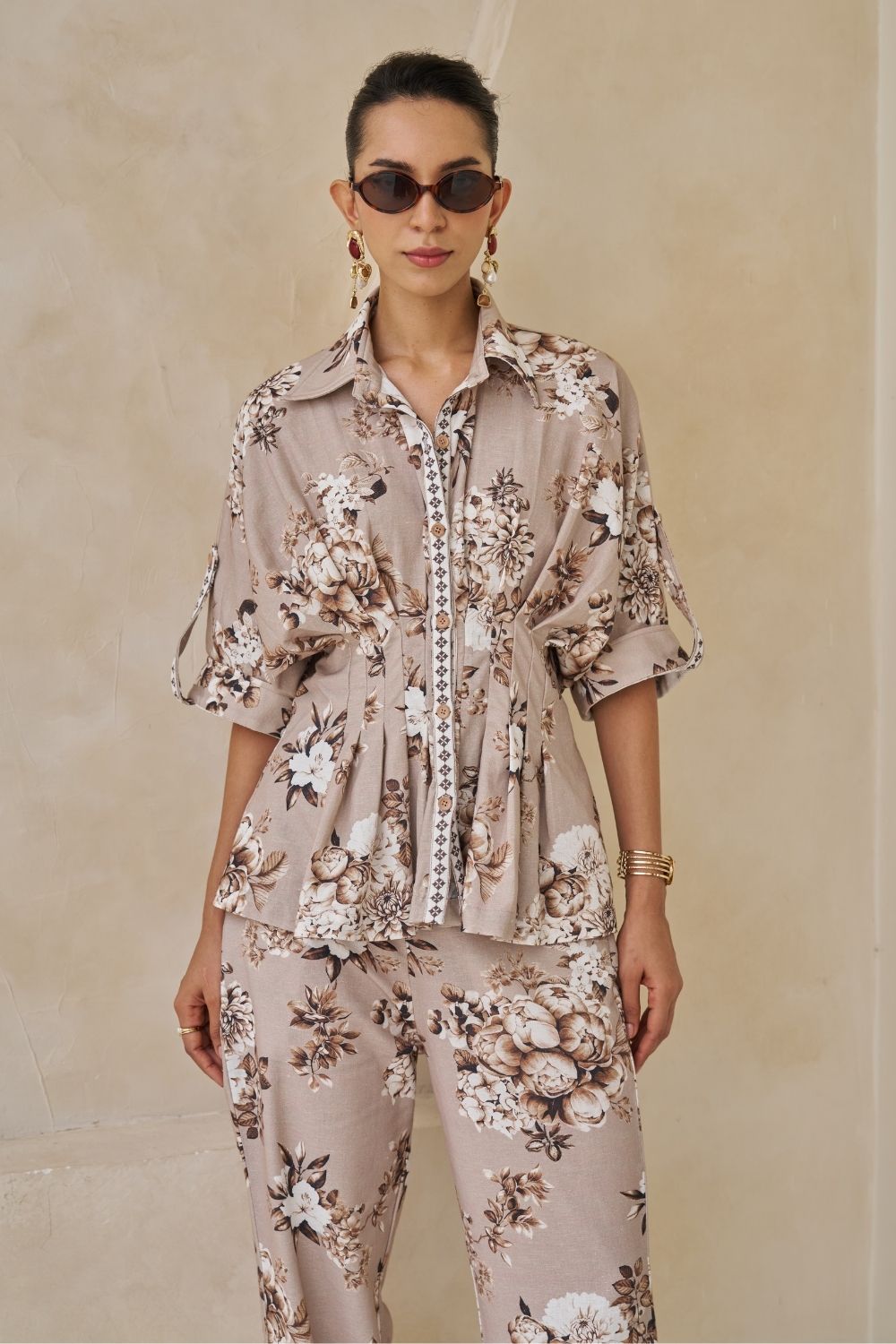 Chloe Peplum Top & Pants Set