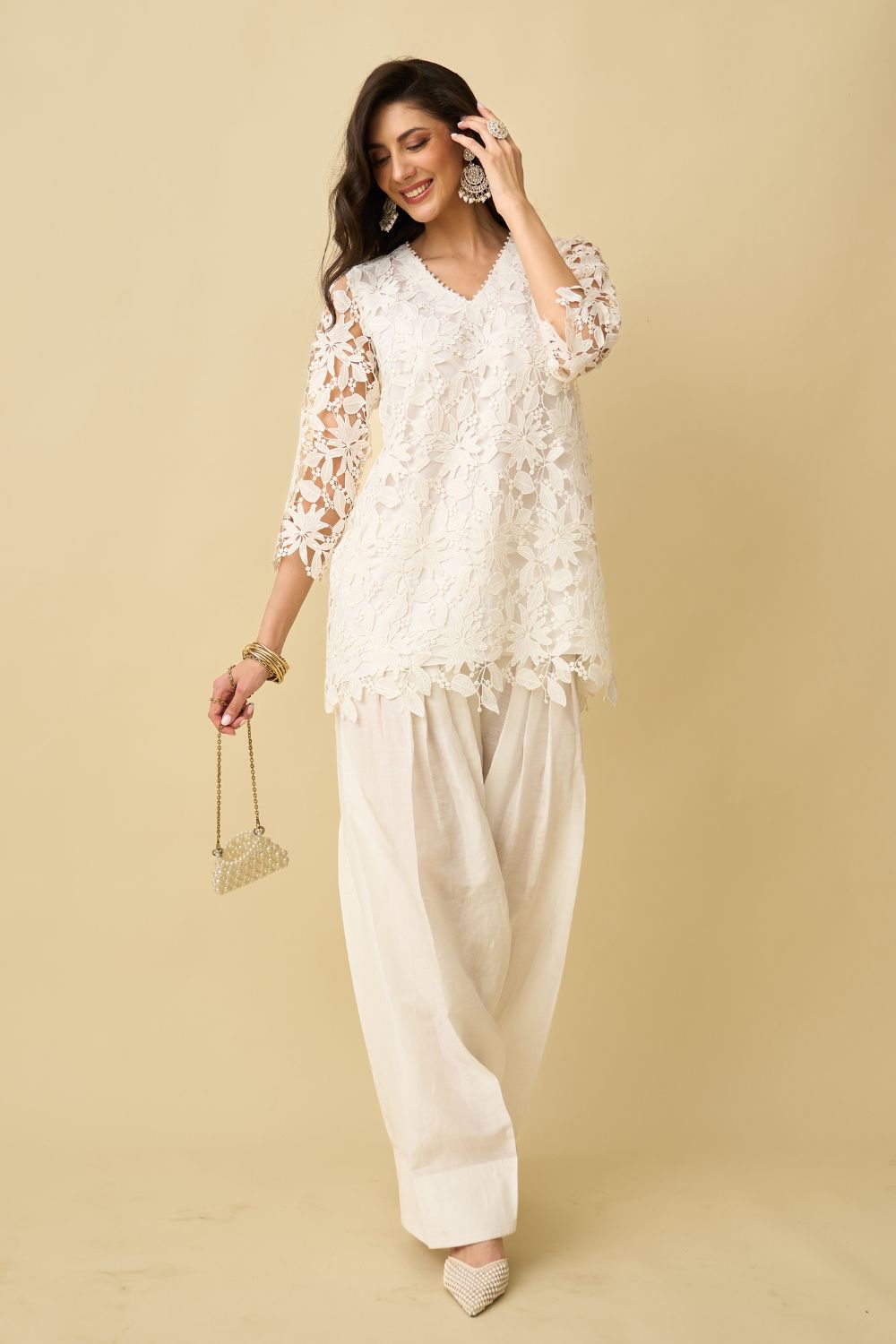 Zaira Lace Farshi Shalwar Set