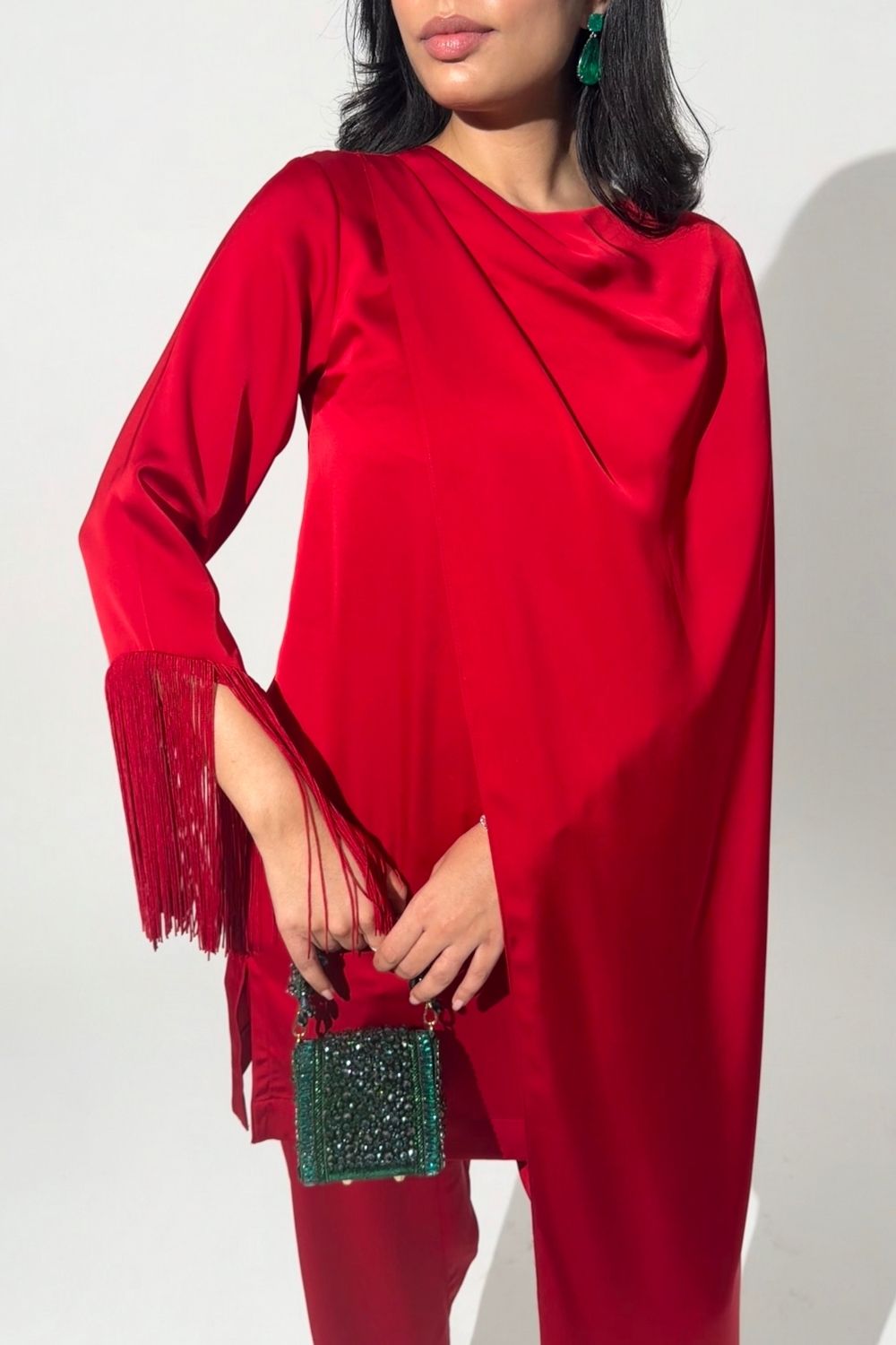 Warda Draped Kurta Set
