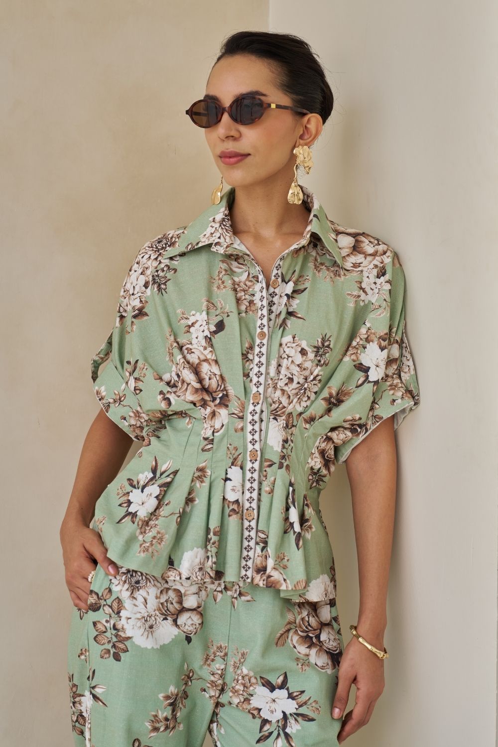 Cassia Peplum Top & Pants Set