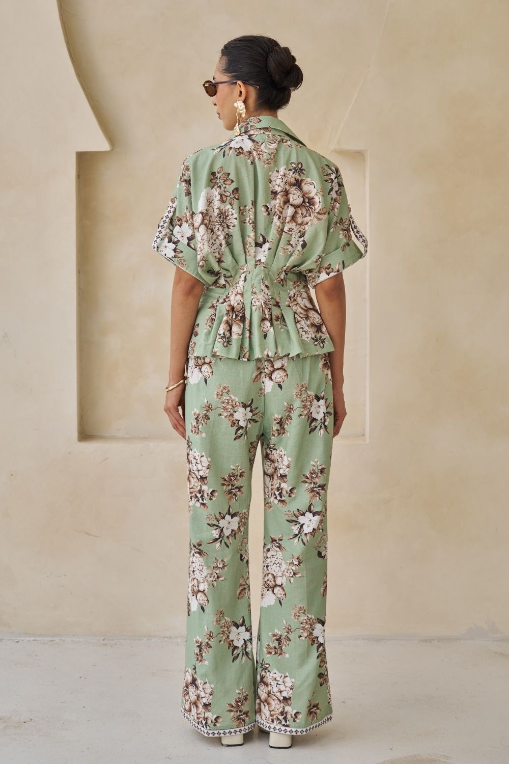Cassia Peplum Top & Pants Set