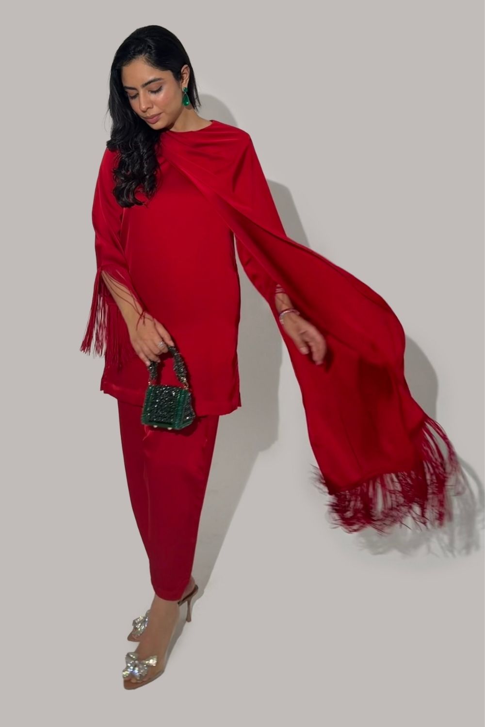 Warda Draped Kurta Set