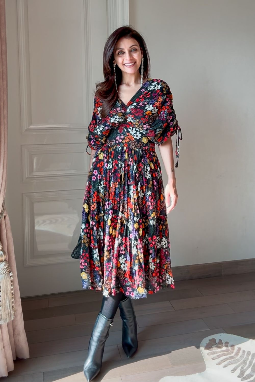 Nriti Shah In Our Bella Tiered Midi Dress