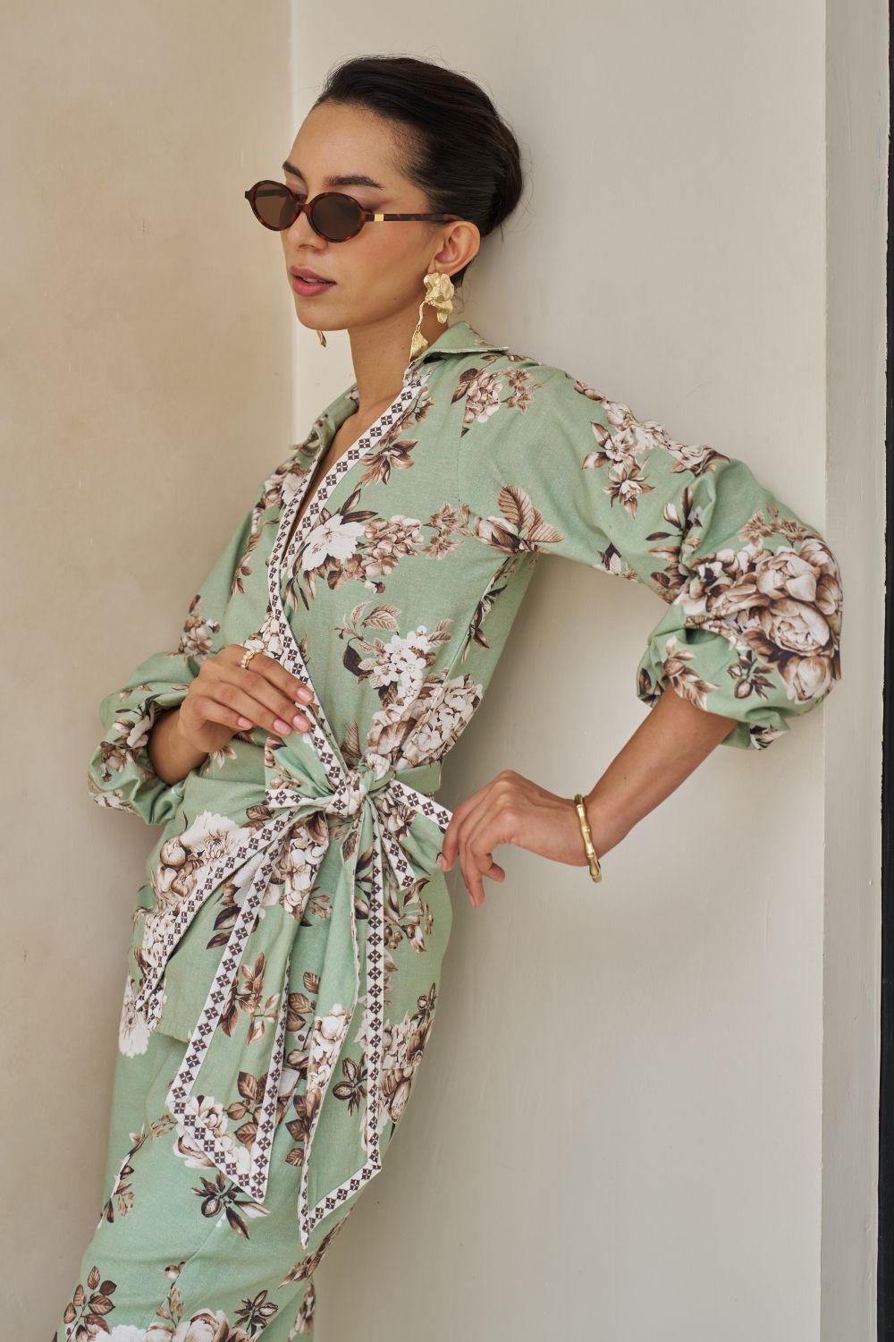 Cassia Wrap-Top & Pants Set