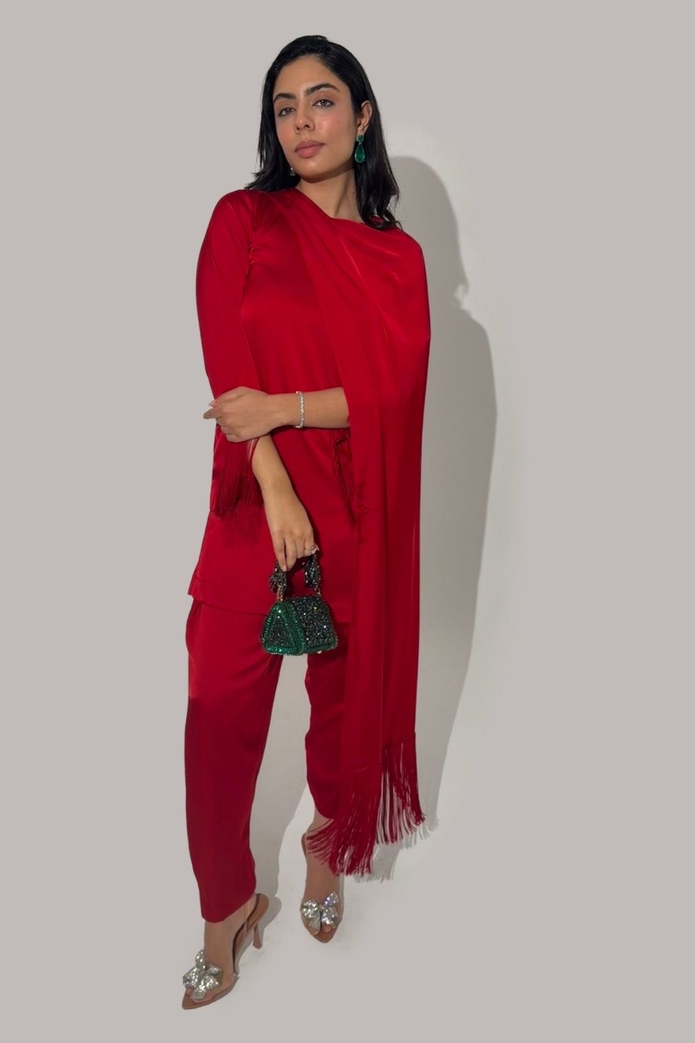 Warda Draped Kurta Set