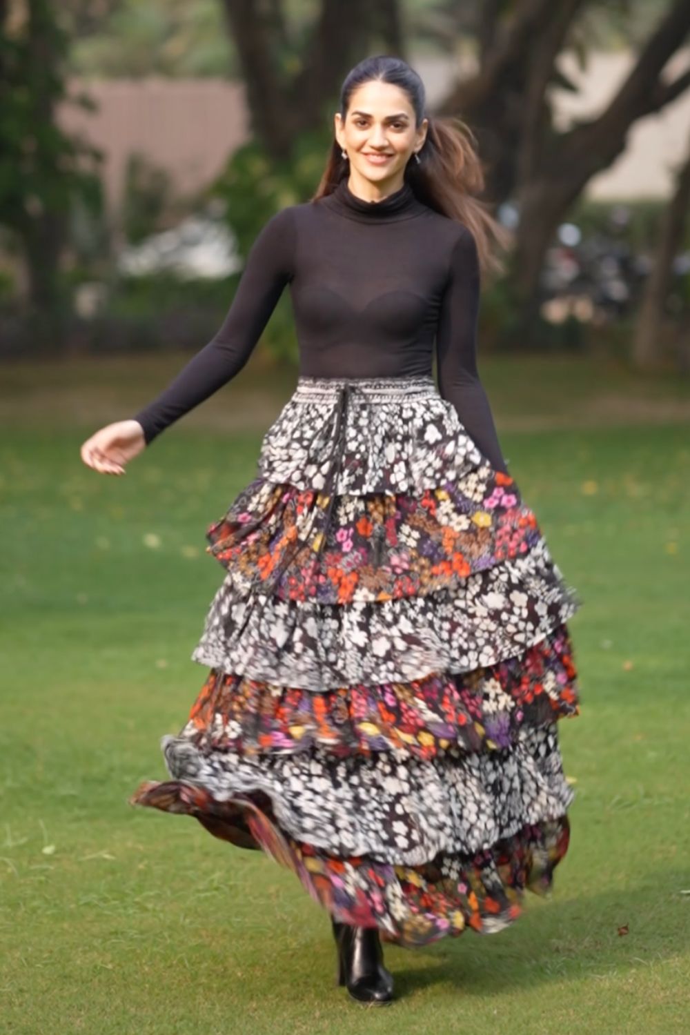 Karmaa Dingra In Our Becca Ruffled Maxi Skirt