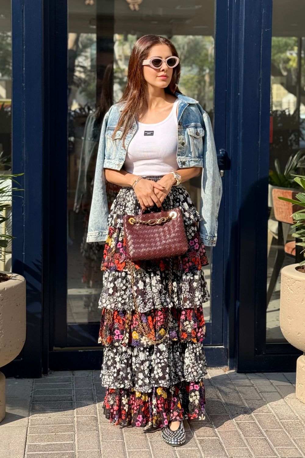 Sharnamli In Our Becca Ruffled Maxi Skirt