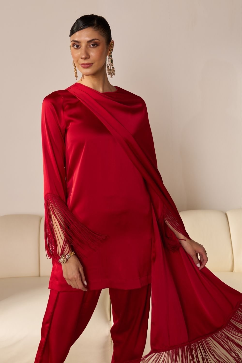 Warda Draped Kurta Set