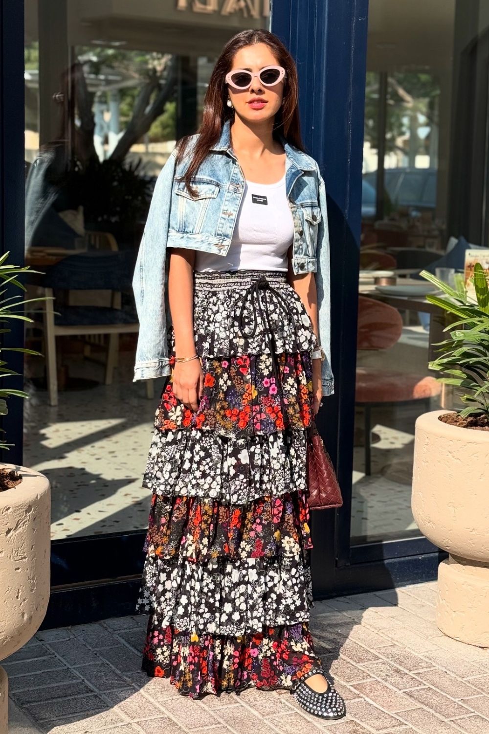 Sharnamli In Our Becca Ruffled Maxi Skirt