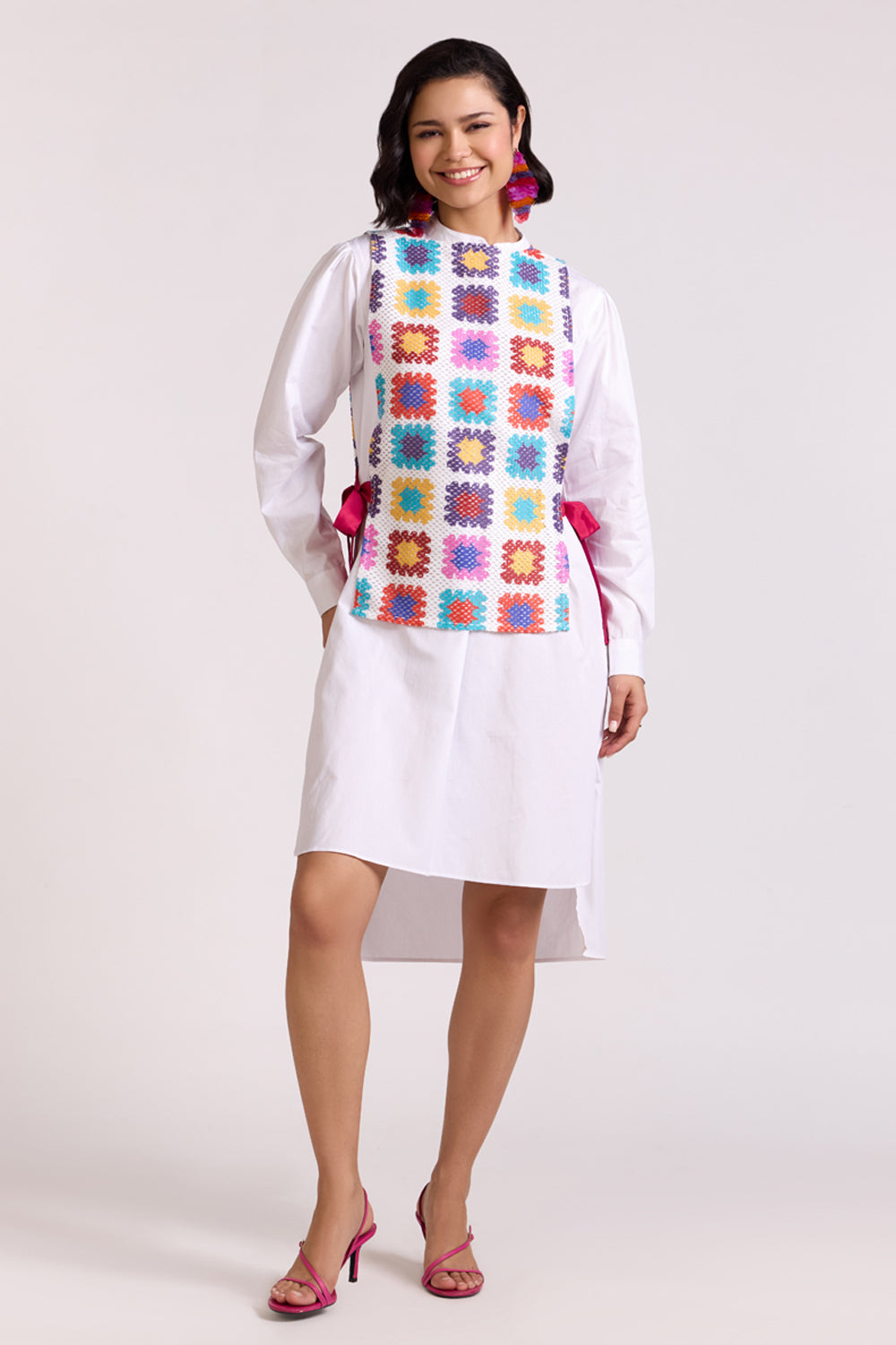 Freya Tie-up Vest & Shirt Dress