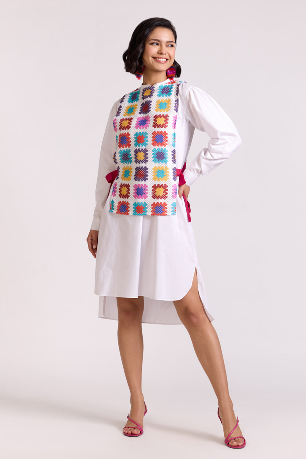 Freya Tie-up Vest & Shirt Dress