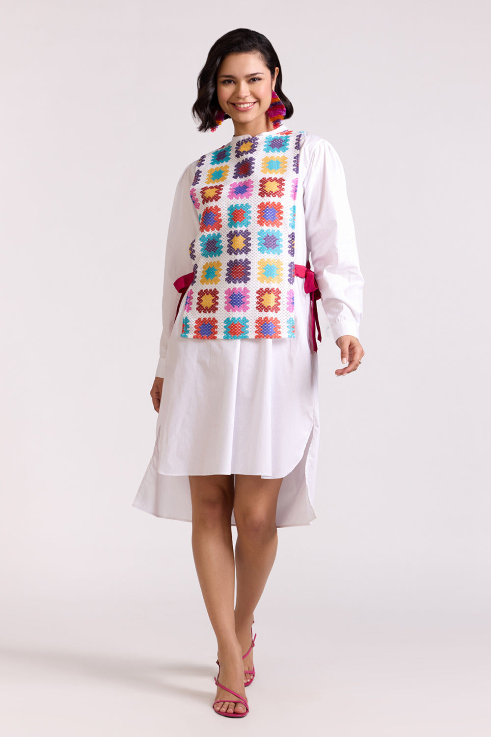 Freya Tie-up Vest & Shirt Dress