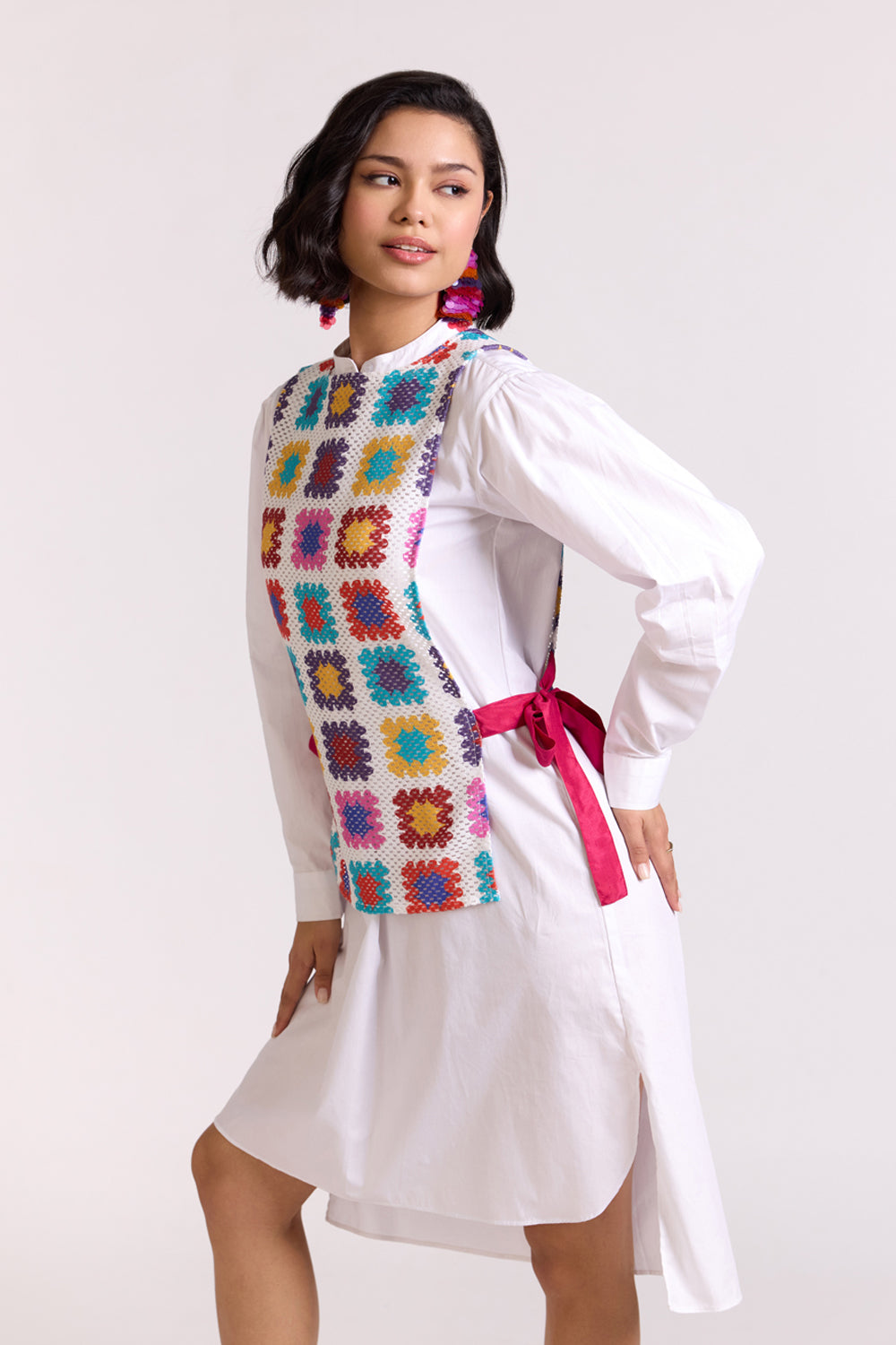 Freya Tie-up Vest & Shirt Dress