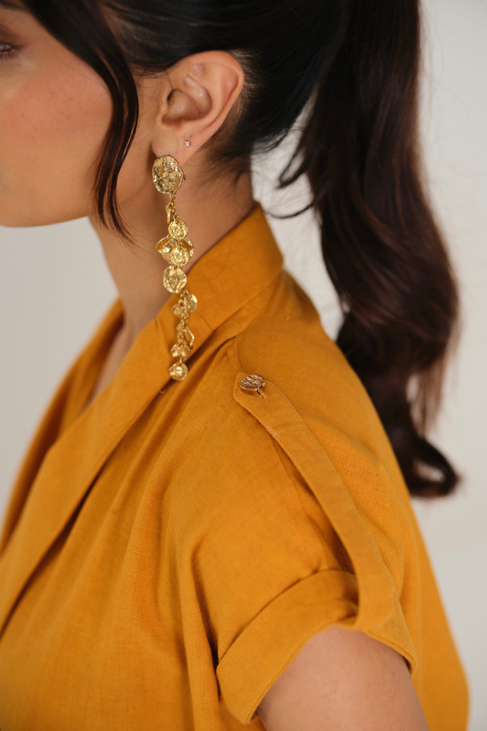 Remi Draped Co-ord Set (Mustard)