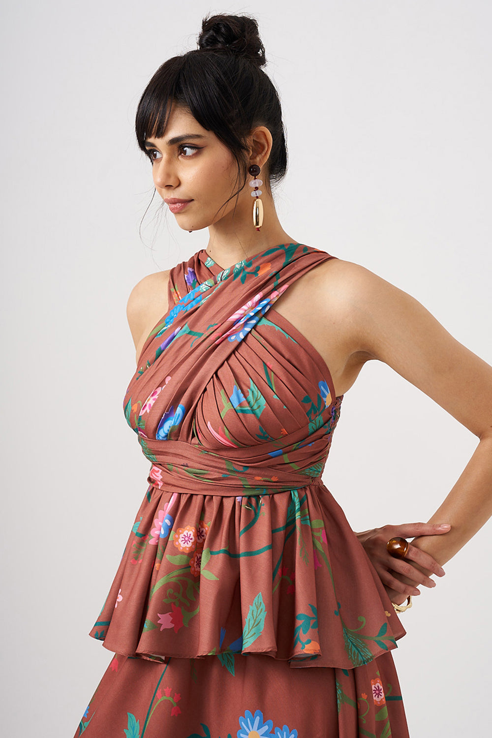 Drape Top With Skirt