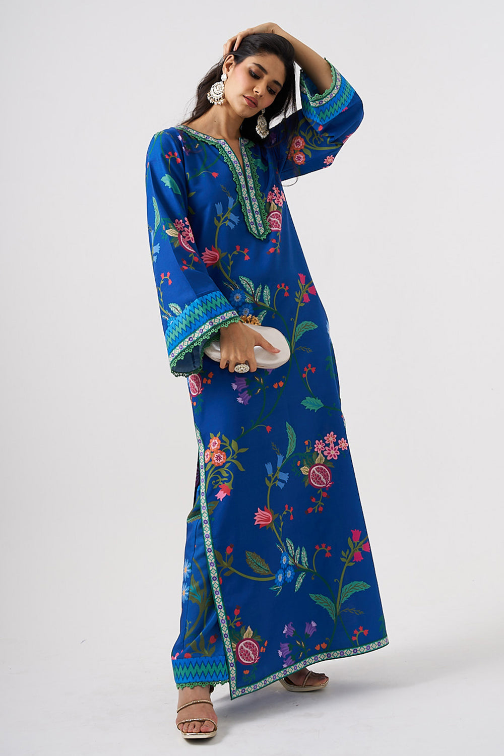Printed Kaftan With Pants
