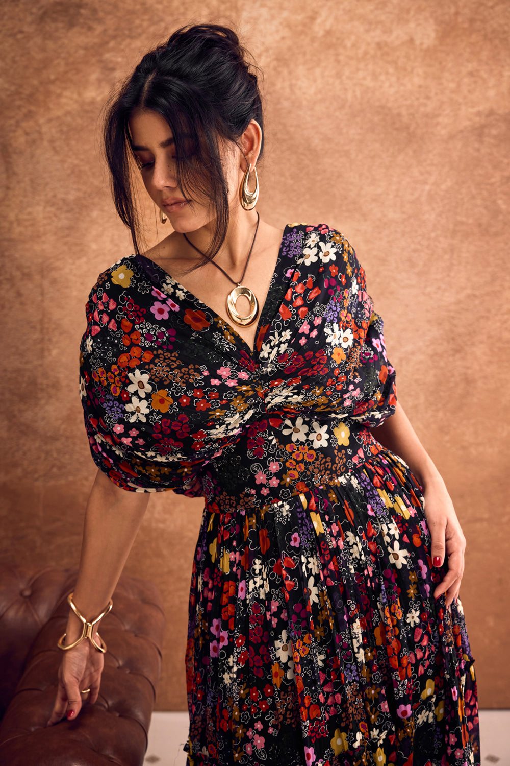 Nriti Shah In Our Bella Tiered Midi Dress