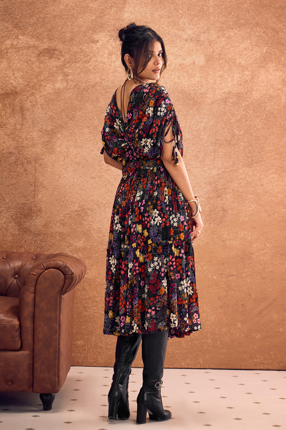 Nriti Shah In Our Bella Tiered Midi Dress