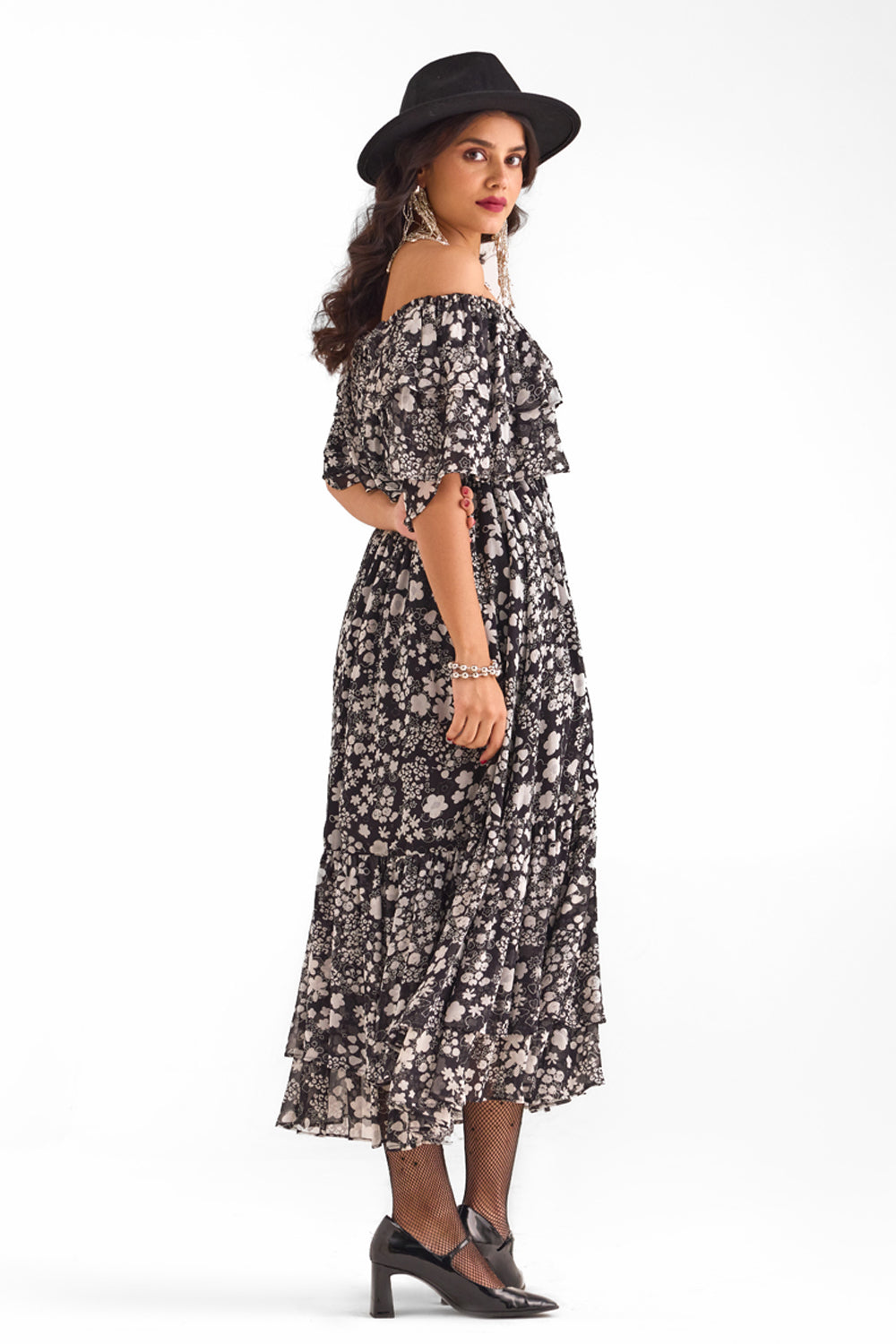 Lilou Ruffled Midi Dress