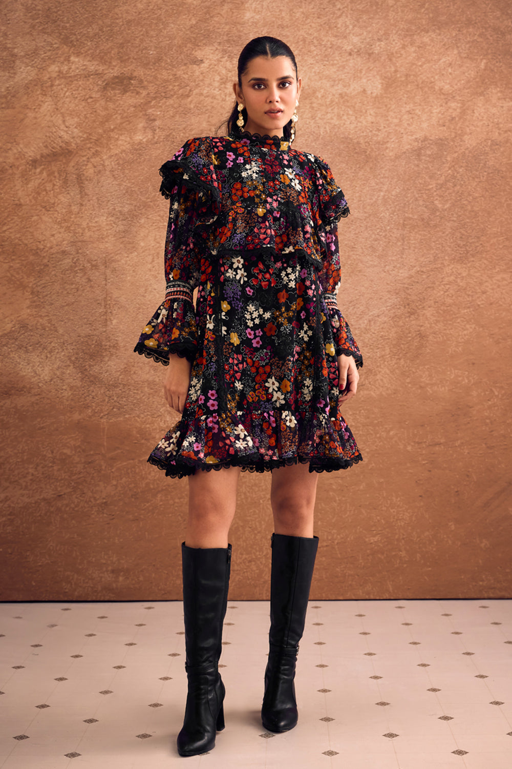 Kaia Ruffled Short Dress