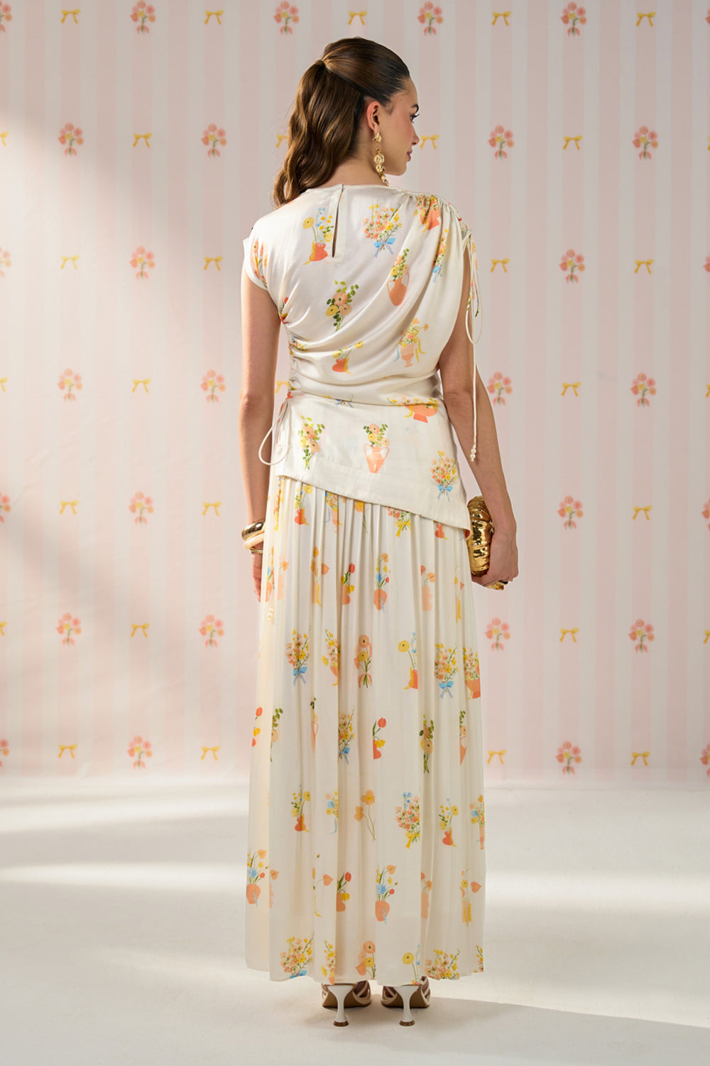 Fleur Pleated Maxi Skirt