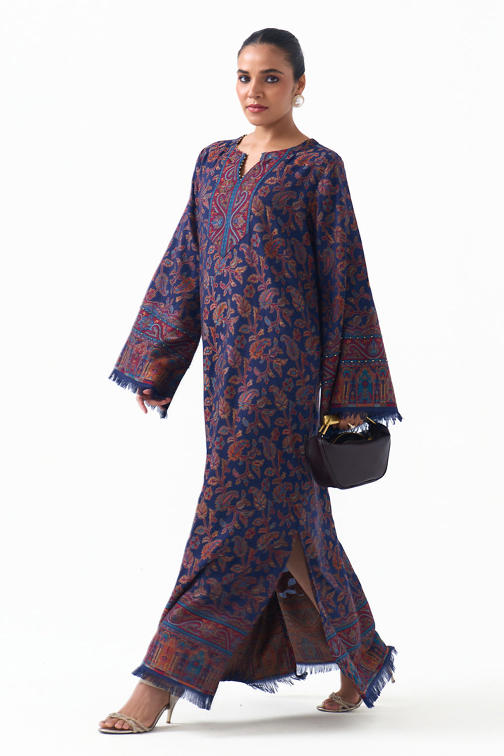 Azura Embroidered Shawl Kaftan