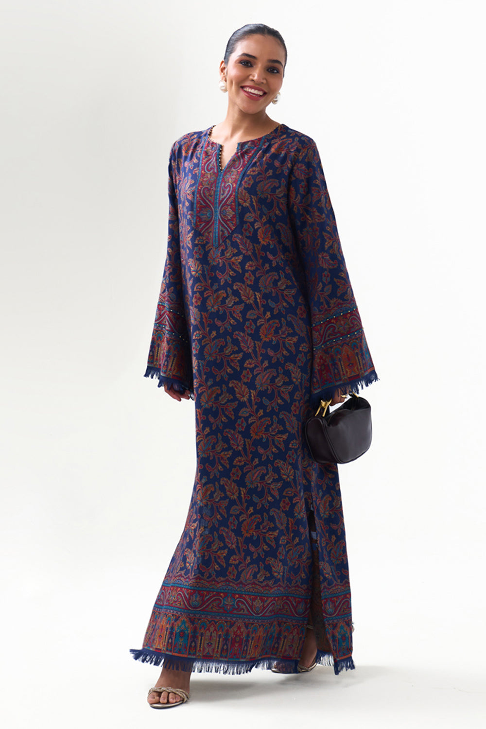 Azura Embroidered Shawl Kaftan
