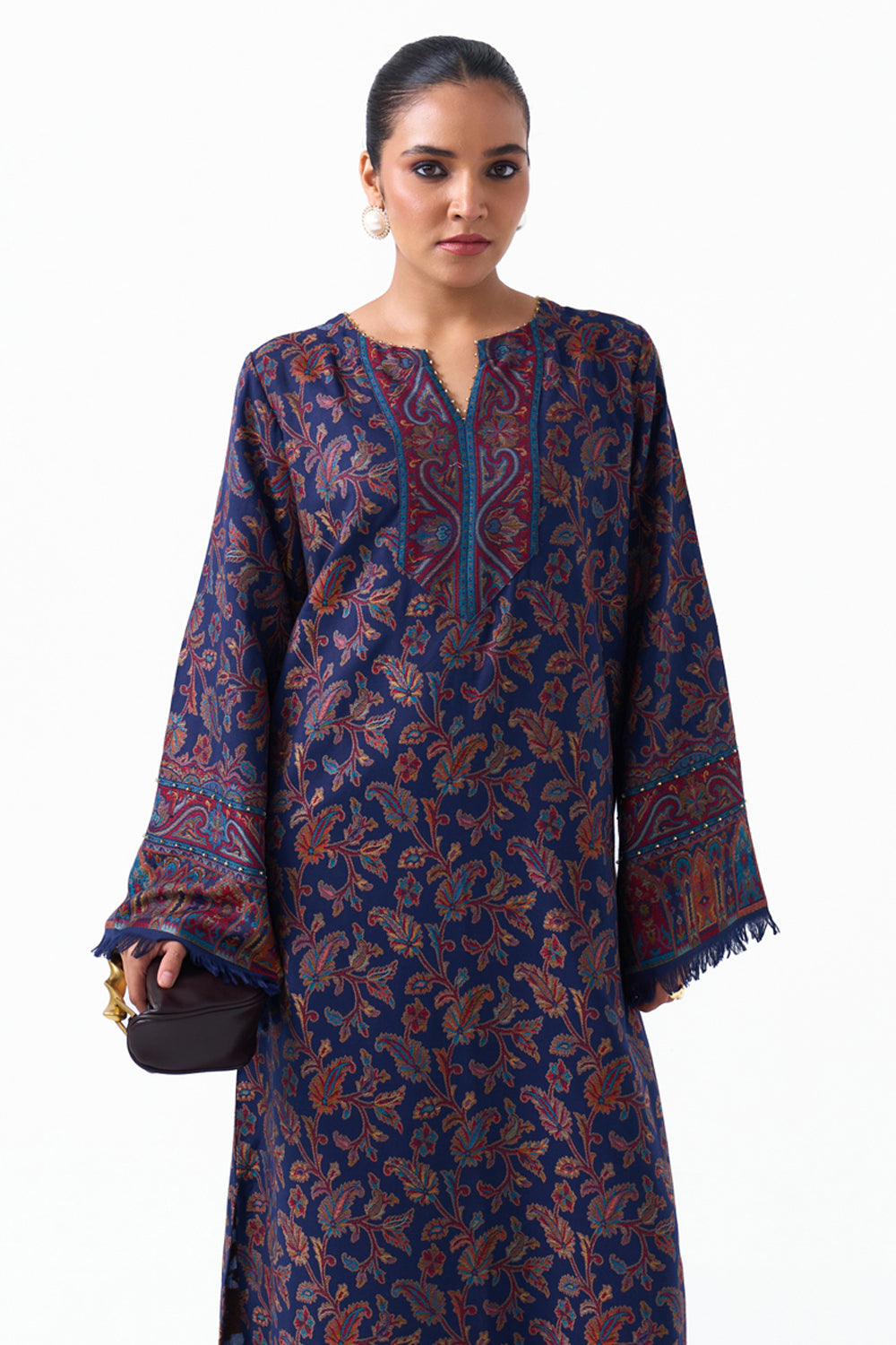 Azura Embroidered Shawl Kaftan