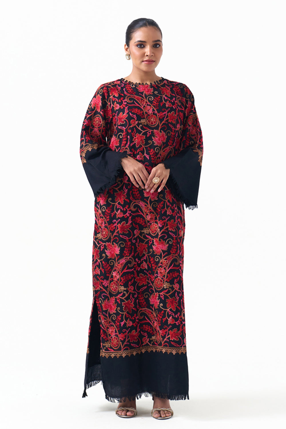 Ziya Embroidered Shawl Kaftan