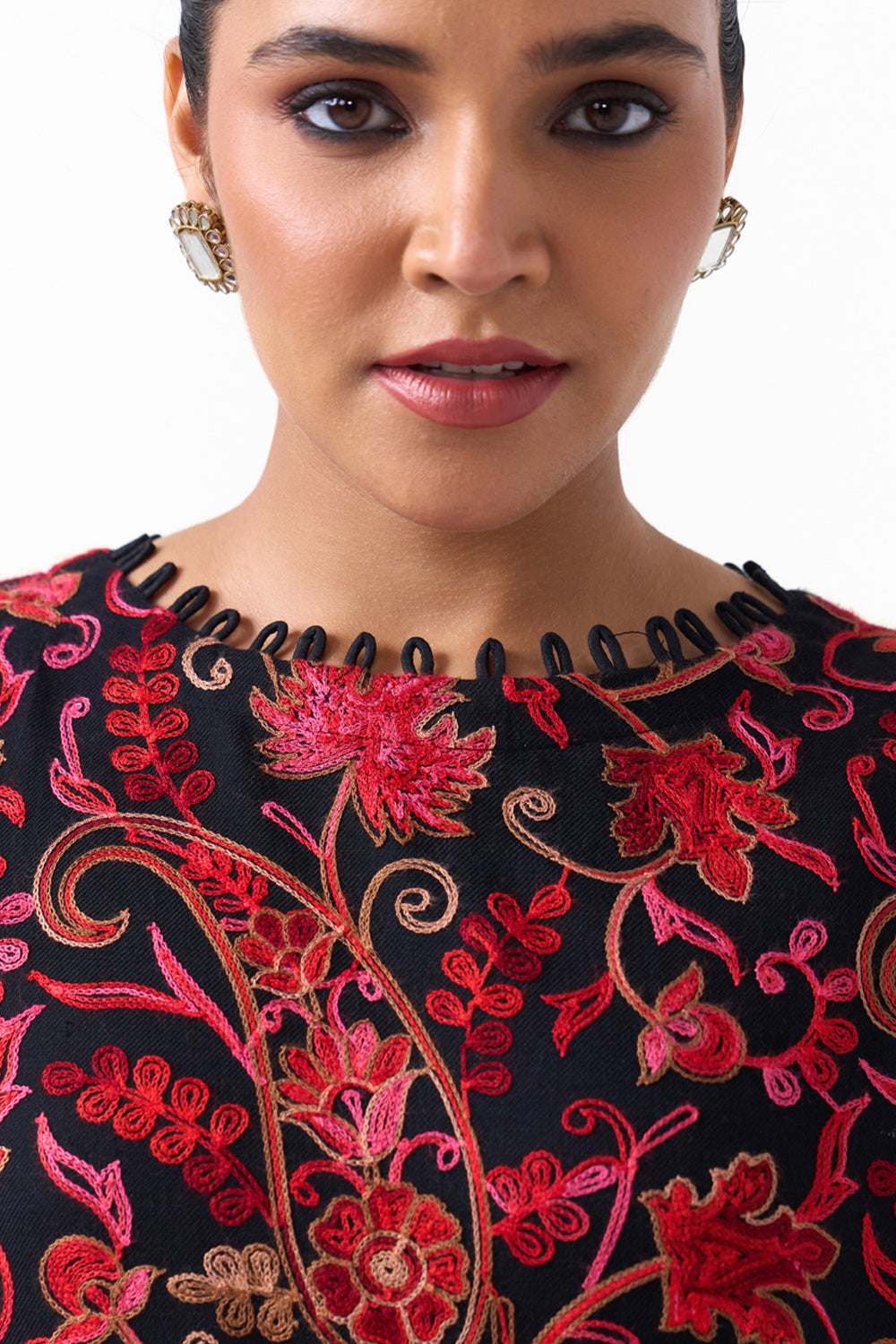 Ziya Embroidered Shawl Kaftan