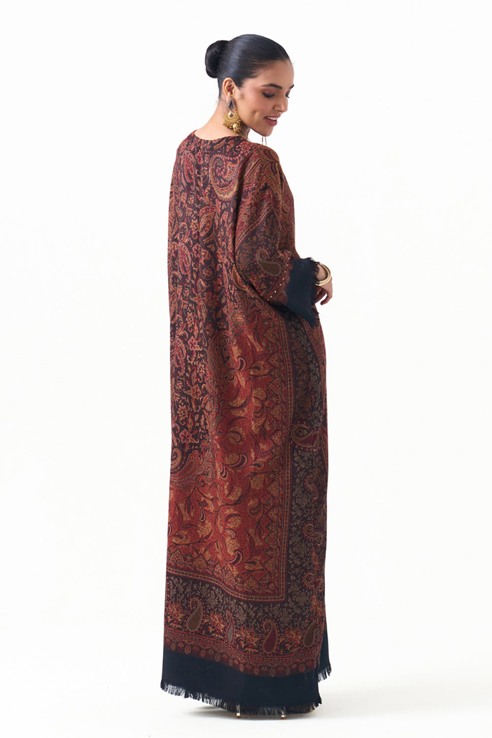 Layla Embroidered Shawl Kaftan