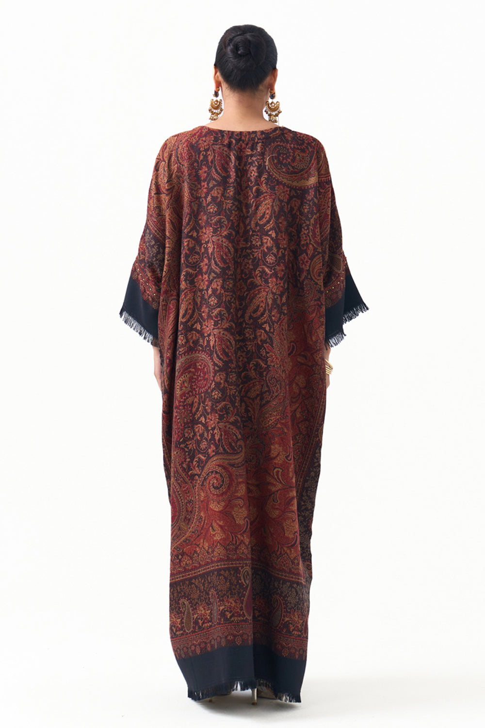 Layla Embroidered Shawl Kaftan