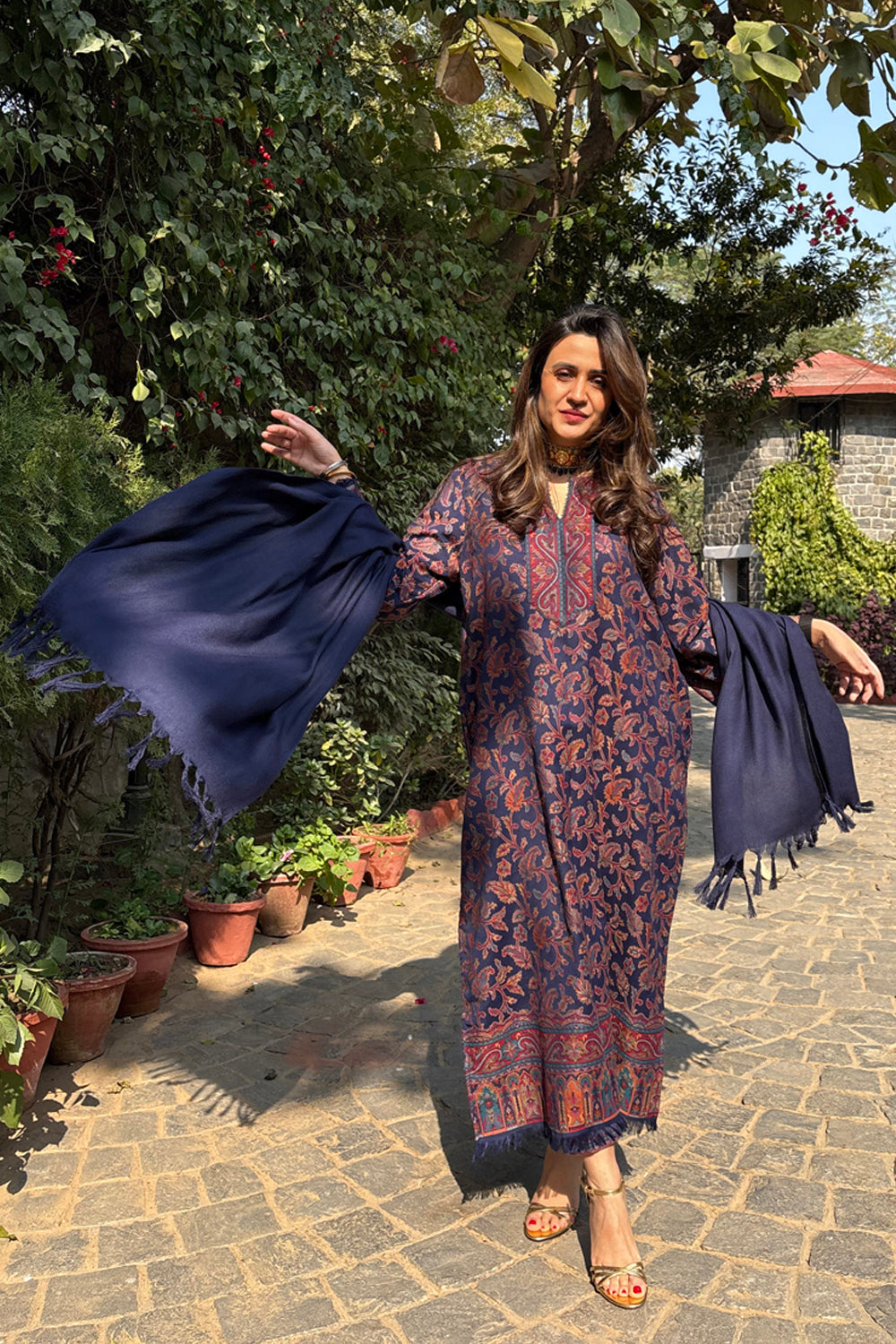 Mitali Wadhwa In Our Yana Kashmiri Shawl Kurta Set