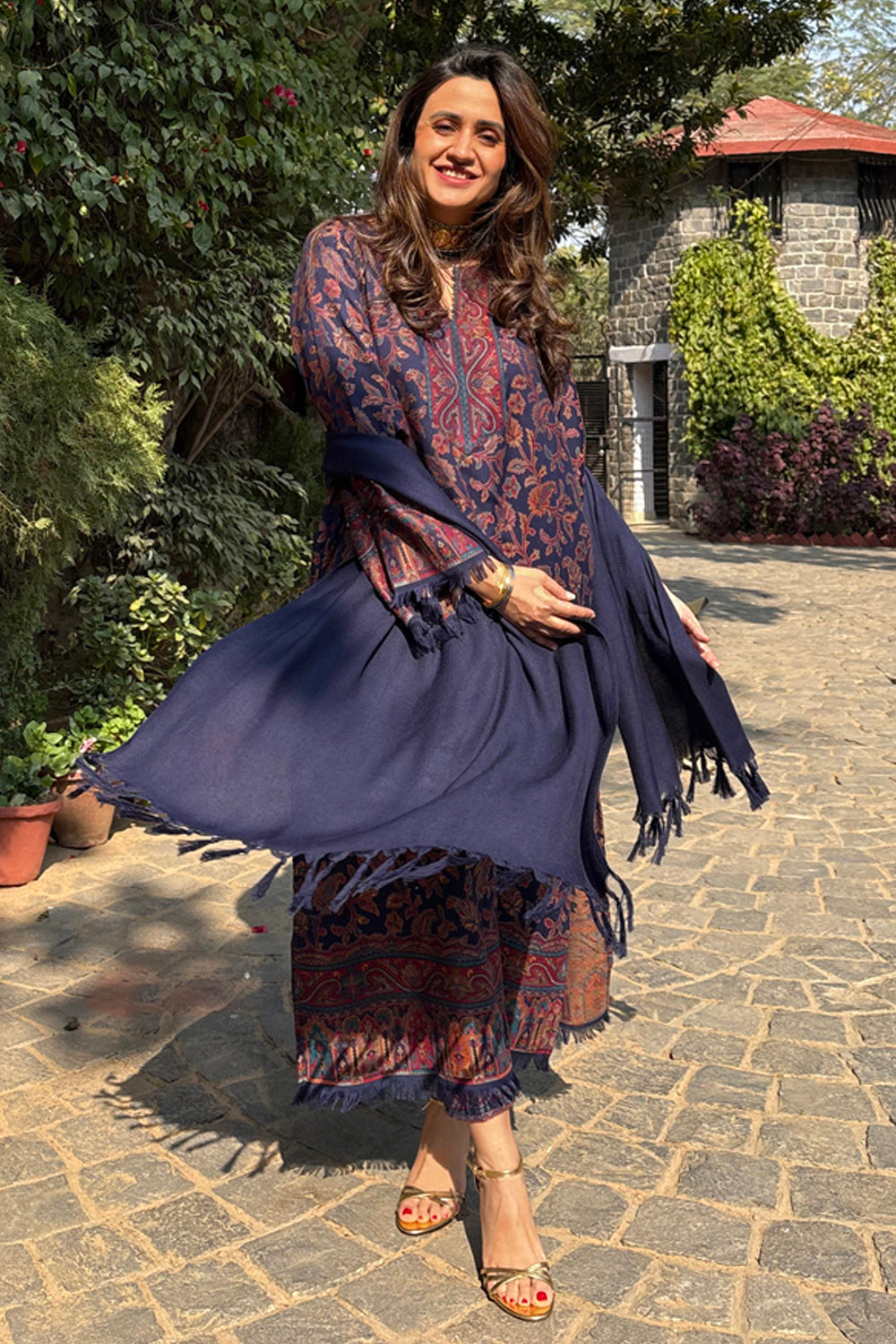 Mitali Wadhwa In Our Yana Kashmiri Shawl Kurta Set