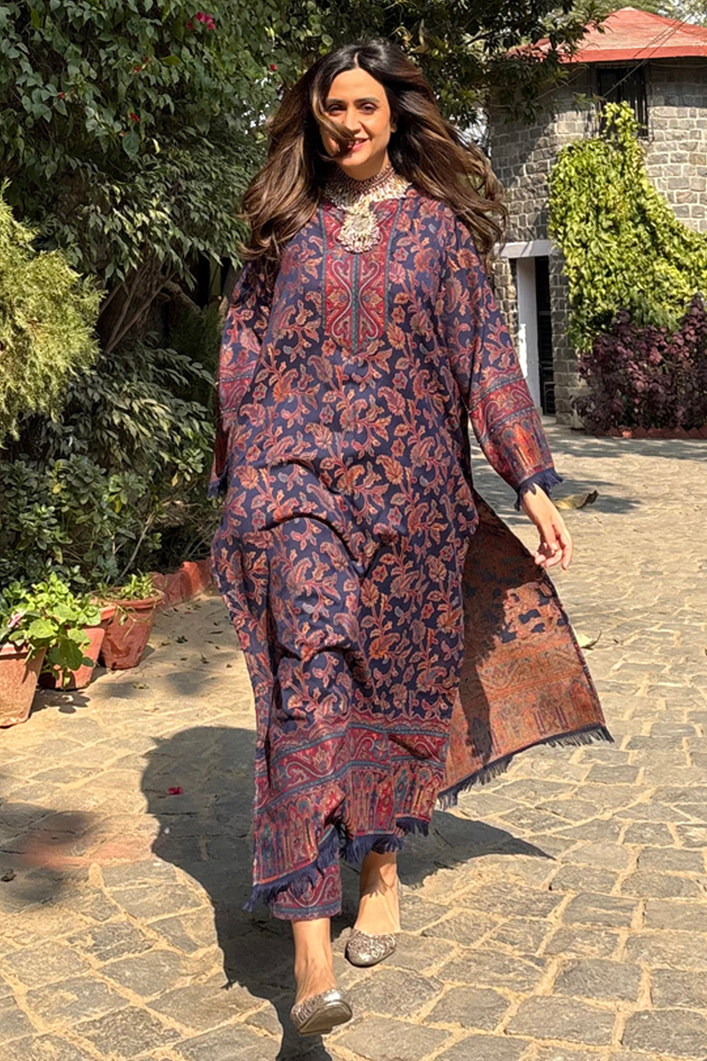 Mitali Wadhwa In Our Yana Kashmiri Shawl Kurta Set