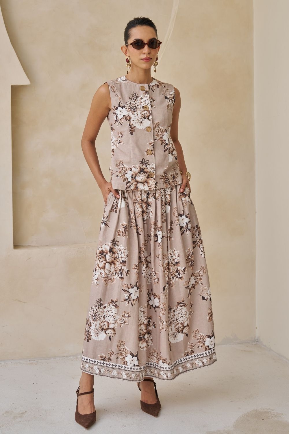 Ciara Waistcoat & Skirt Set