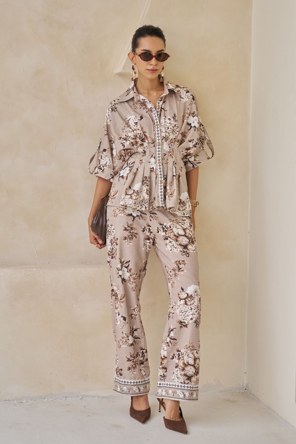 Chloe Peplum Top & Pants Set
