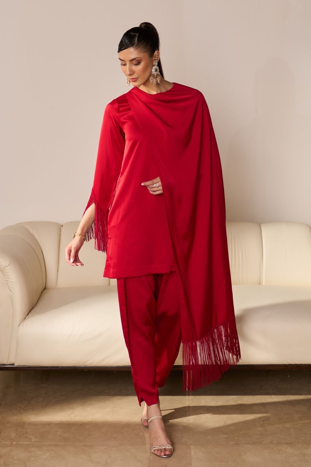 Warda Draped Kurta Set
