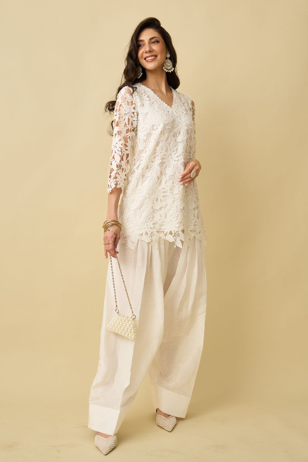 Nikita Vasdev In Our Zaira Lace Farshi Shalwar Set