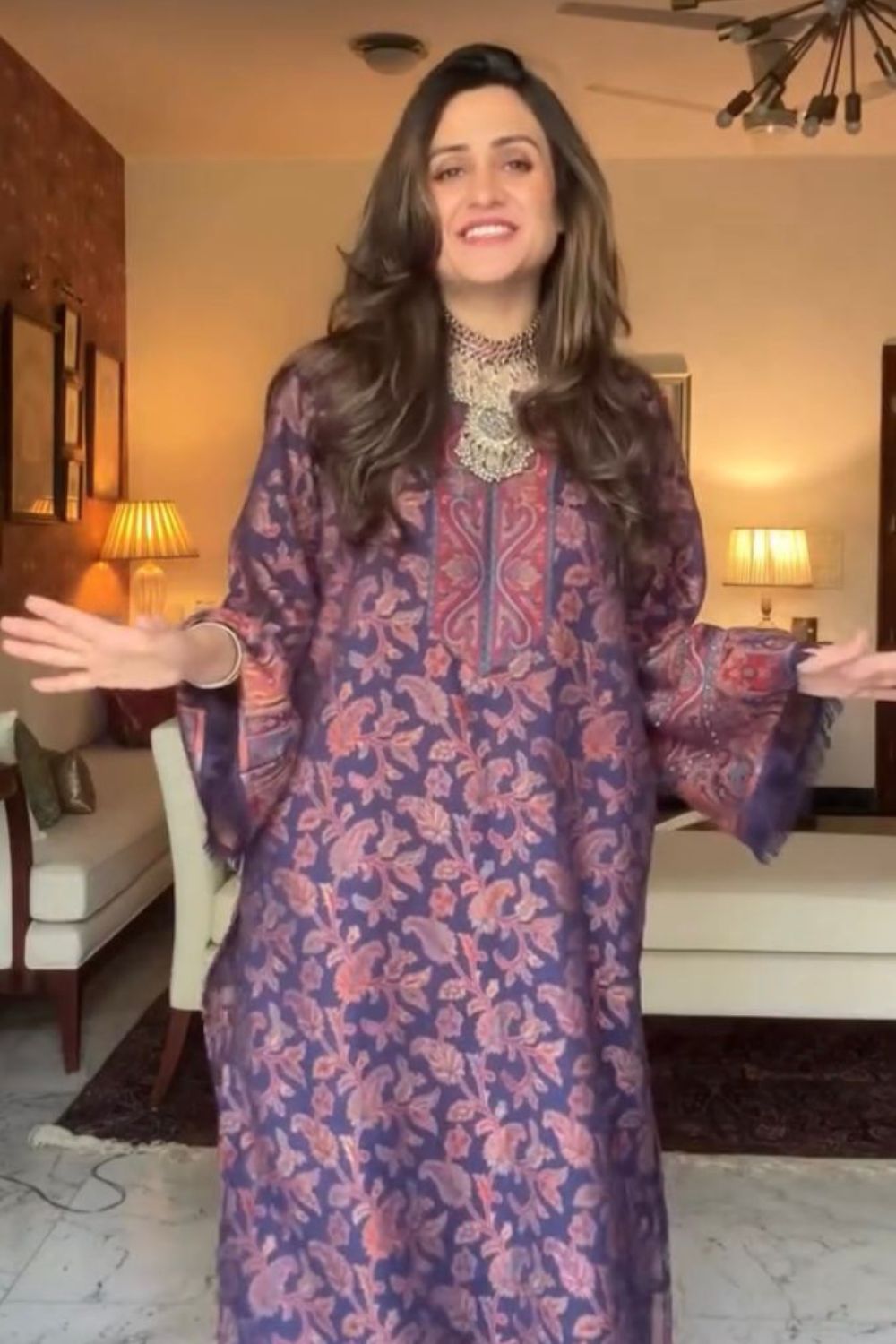 Mitali Wadhwa In Our Yana Kashmiri Shawl Kurta Set