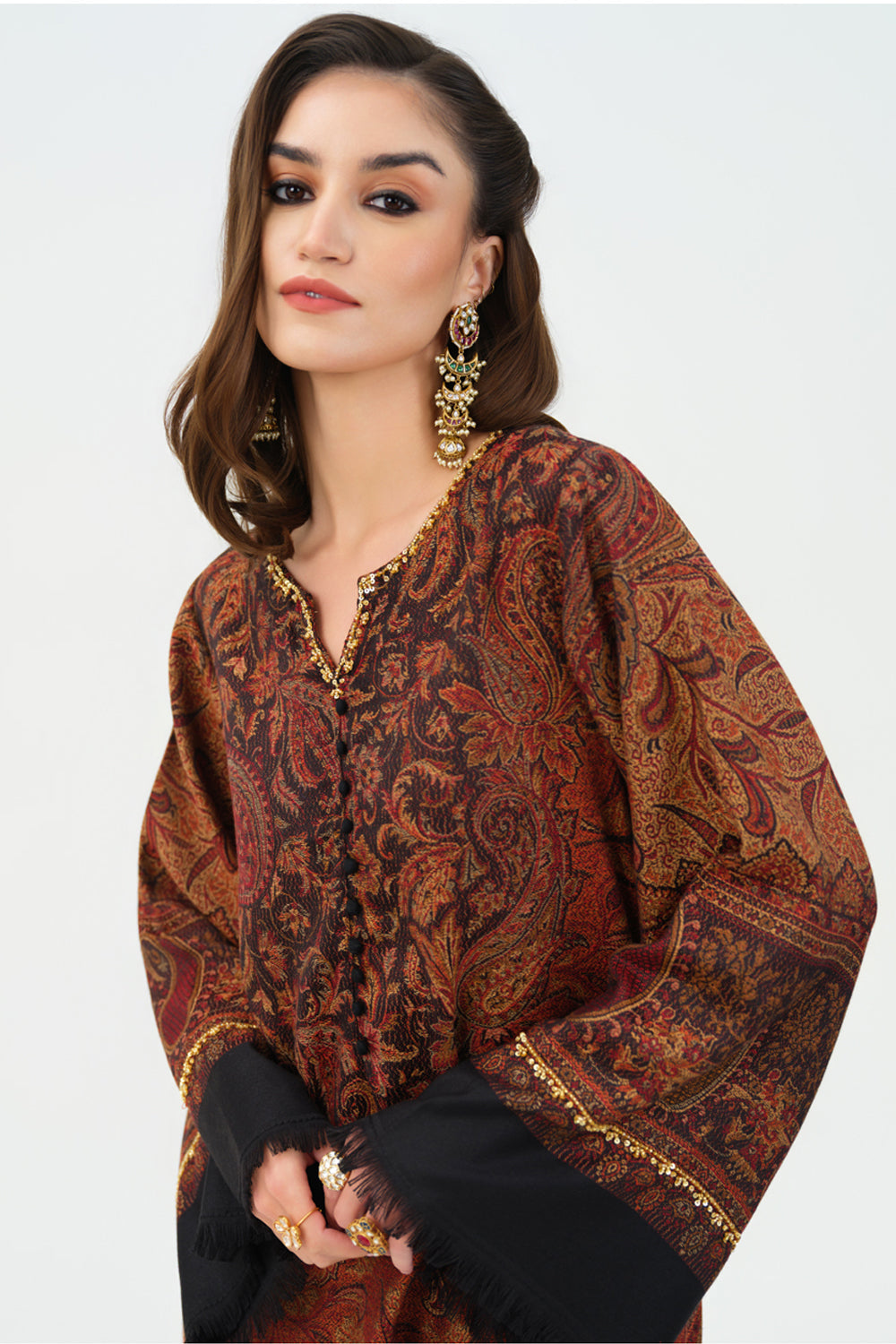 Noura Shawl Kurta Set