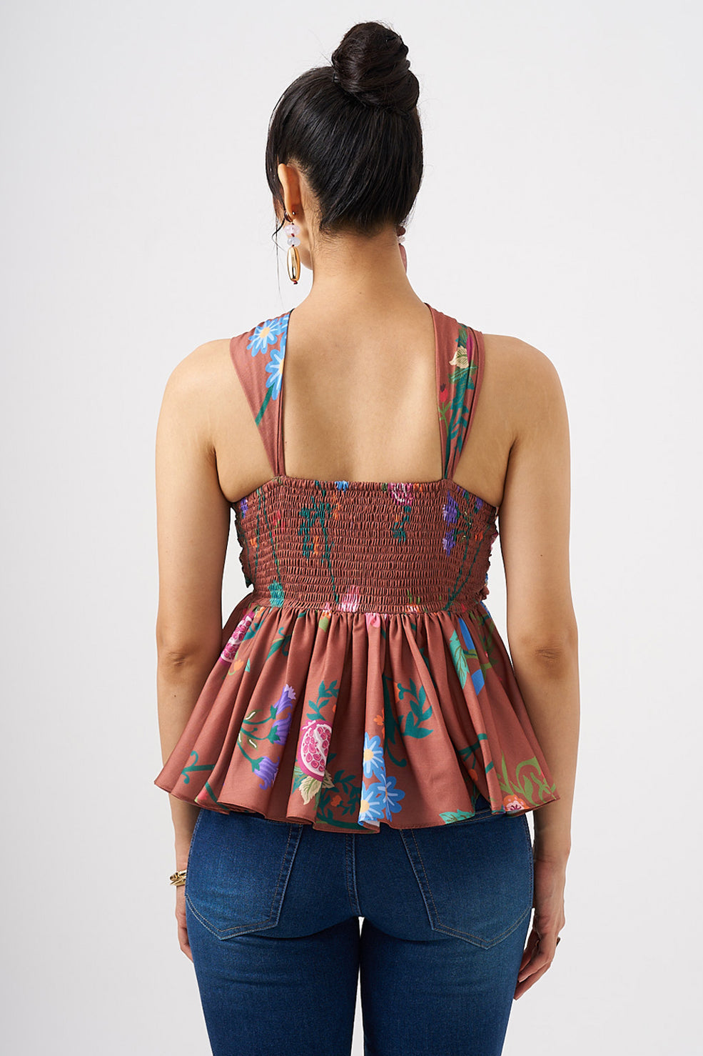 Amber Bloom Peplum Top