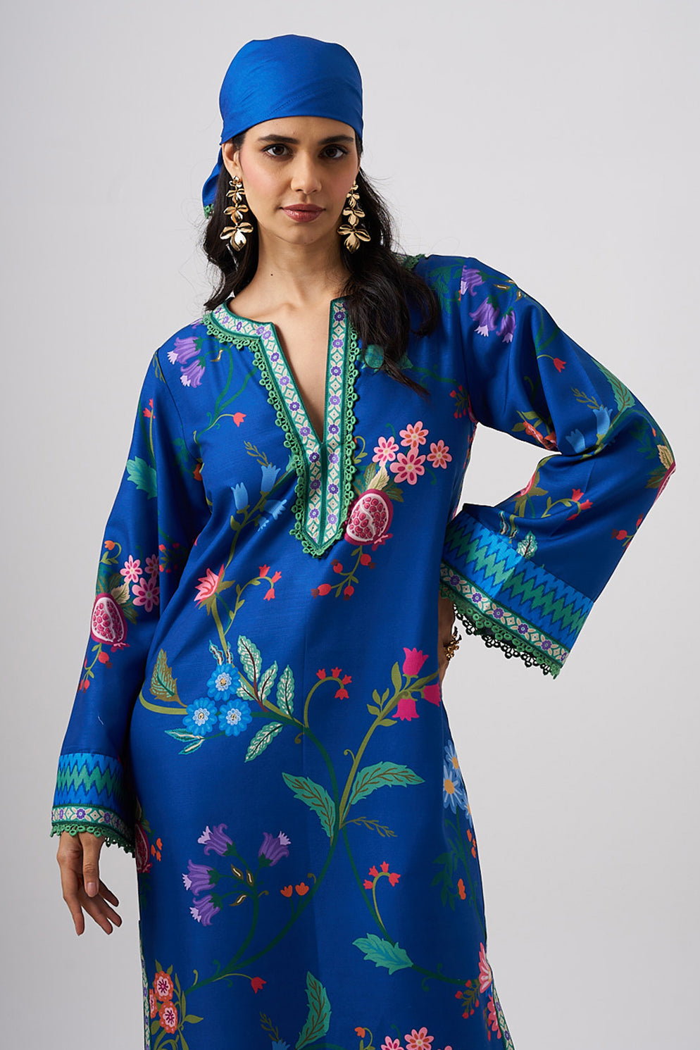 Printed Kaftan With Pants