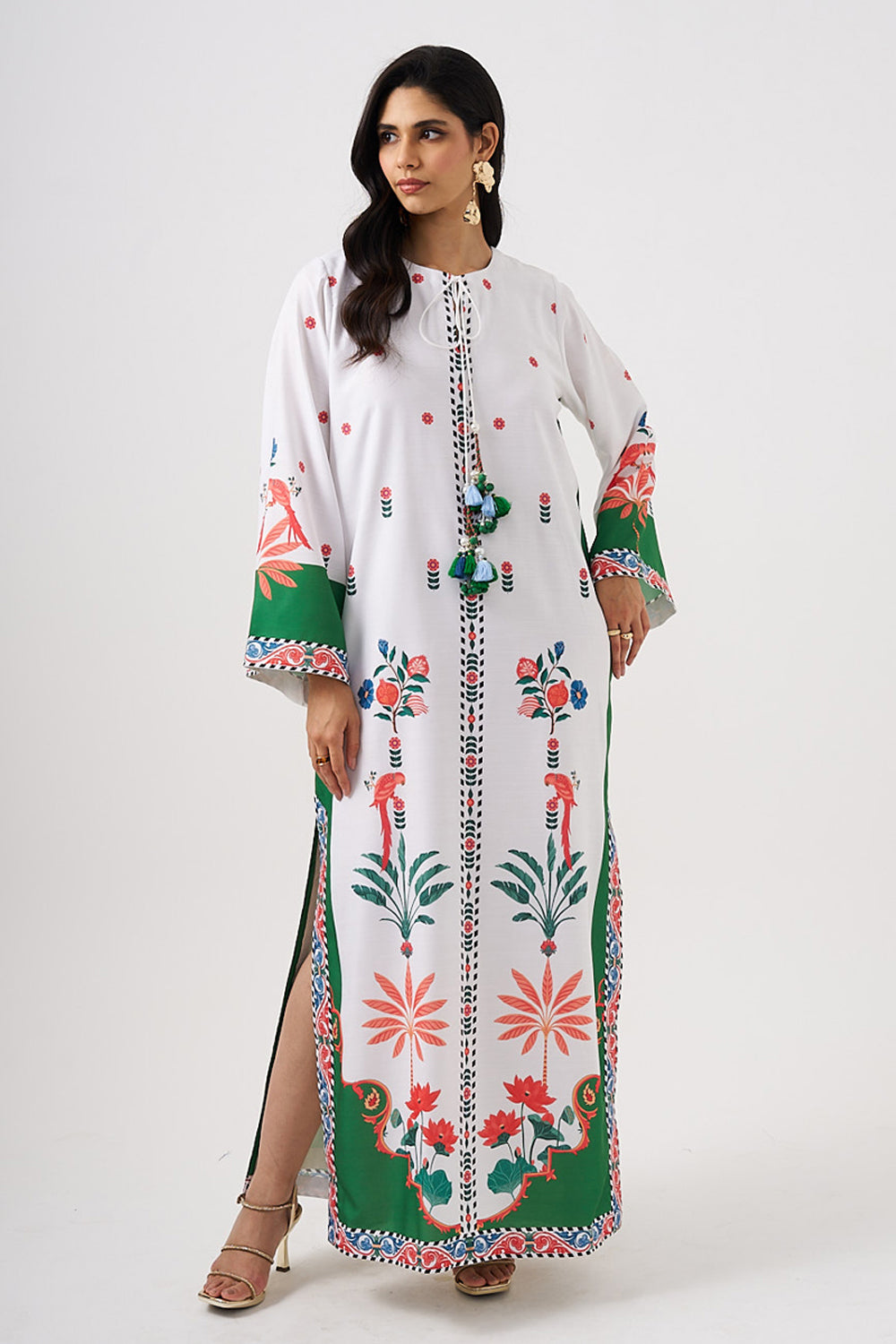 White Green Kaftan